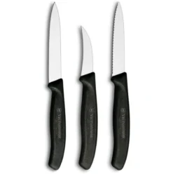 Victorinox Paring Knife Set 3 Piece Nylon Black
