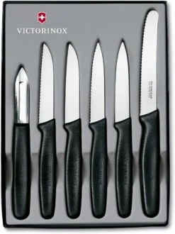 Victorinox Paring Knife Set 6 Piece Nylon Black