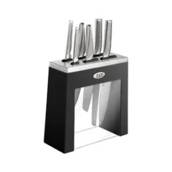 Global Kabuto 7pc Knife Block Set Black