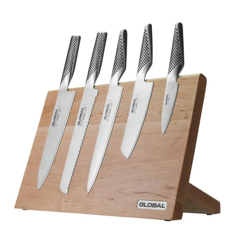 Global Takumi 6pc Knife Block Set Maple 1 Global Takumi 6pc Knife Block Set Maple