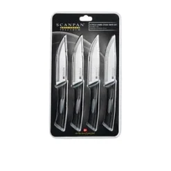 Scanpan Spectrum 4pc Jumbo Steak Knife Set Black