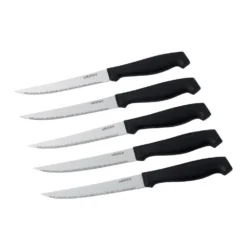 Laser Steak Knife 6 Piece Black