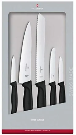 Victorinox Kitchen Set Nylon Black Stainless Steel Knife